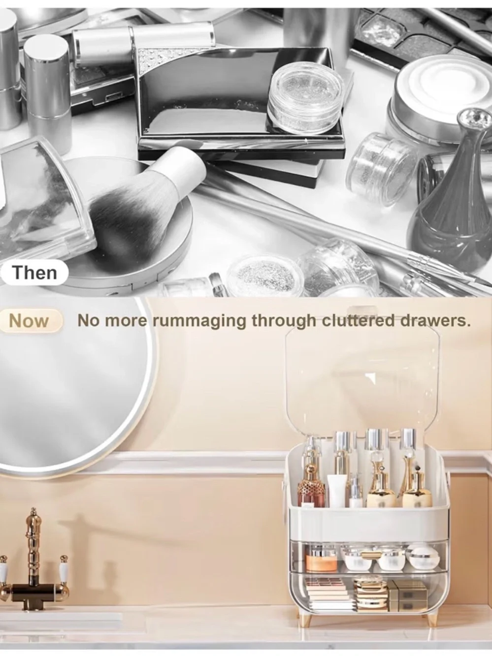 🆕 Anylady Makeup Organizer Countertop, /Skincare Holder